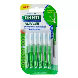 GUM TRAV-LER 1.1mm jelo zelena interdentalna + 6 kapica, 6 kom