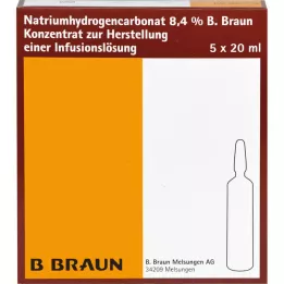 NATRIUMHYDROGENCARBONAT B.Braun 8,4% staklo, 5X20 ml