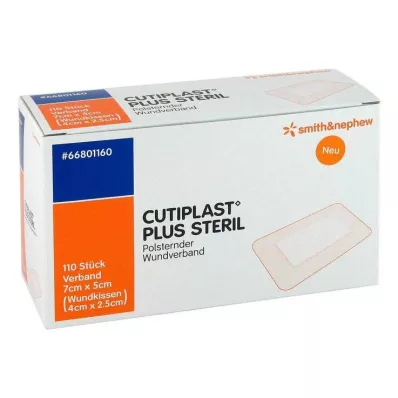 CUTIPLAST Plus sterilni zavoj 5x7 cm, 110 kom