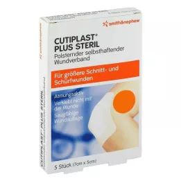 CUTIPLAST Plus sterilni zavoj 5x7 cm, 5 kom