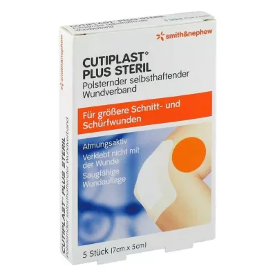 CUTIPLAST Plus sterilni zavoj 5x7 cm, 5 kom