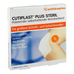 CUTIPLAST Plus sterilni zavoj 7,8x10 cm, 5 kom