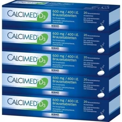 CALCIMED D3 600 mg/400 IU šumeće tablete, 100 kom