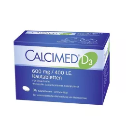 Calcimed D3 600 mg / 400 IU tablete za žvakanje, 96 kom