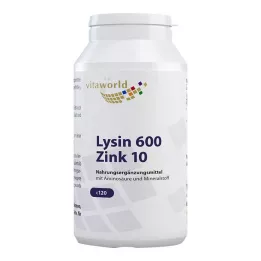 LYSIN 600 mg plus cink 10 mg kapsule, 120 kom