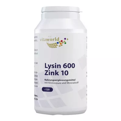 LYSIN 600 mg plus cink 10 mg kapsule, 120 kom