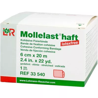Mollelast ljepilo bez lateksa 6cmx20m rastezljivo crveno, 1 kom