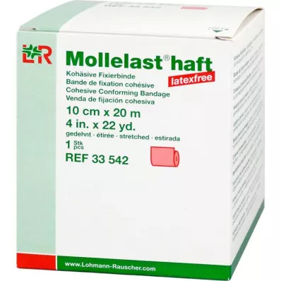 Mollelast ljepilo bez lateksa 10cmx20m rastegnuto crveno, 1 kom Mollelast ljepilo bez lateksa 10cmx20m rastegnuto crveno, 1 kom