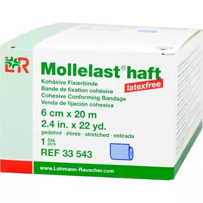 Mollelast ljepilo bez lateksa 6cmx20m razvučeno plavo, 1 kom
