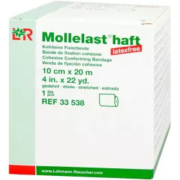 MOLLELAST ljepljivi zavoji bez lateksa 10 cmx20 m bijeli, 1 kom
