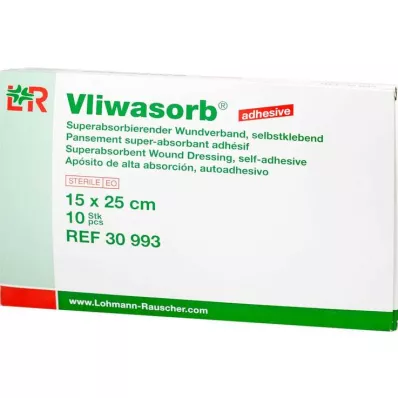Vliwasorb ljepilo superupijajuća kompresa visoke upojnosti 15x25 cm, 10 komada Vliwasorb ljepilo superupijajuća kompresa visoke upojnosti 15x25 cm, 10 komada