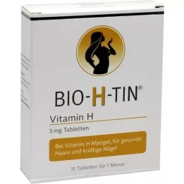 BIO-H-TIN Vitamin H 5 mg za 1 mjesec tablete, 15 kom