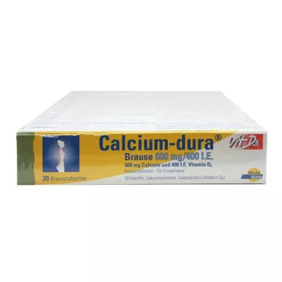 Calcium Dura Vit D3 šumeći 600 mg / 400 I.U., 120 kom