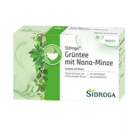 SIDROGA Wellness zeleni čaj s nana mint filter vrećicom, 20X1,5 g