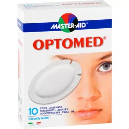 OPTOMED Komprese za oči, sterilne, samoljepljive, 10 komada