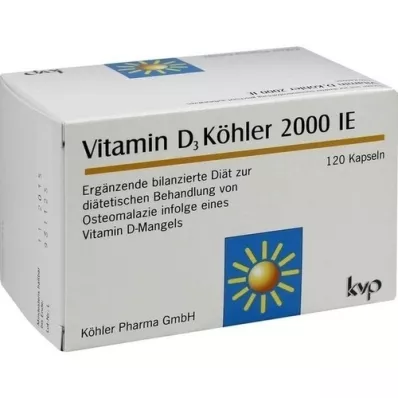 VITAMIN D3 KÖHLER 2.000 IU kapsule, 120 kom