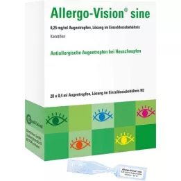 ALLERGO-VISION sine 0,25 mg/ml AT u jednodoznom spremniku, 20X0,4 ml