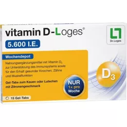 VITAMIN D-LOGES 5600 I.U. tjedno depo tableta za žvakanje, 15 komada