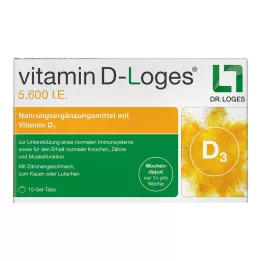 VITAMIN D-LOGES 5600 I.U. tjedno depo tableta za žvakanje, 15 komada