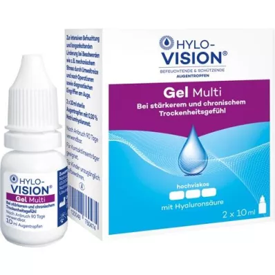 HYLO-VISION Gel multi kapi za oči, 2X10 ml