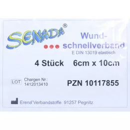 SENADA Brza obloga za rane 6x10 cm, 4 komada