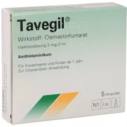 TAVEGIL Otopina za injekciju 2 mg/2 ml ampule, 5X2 ml