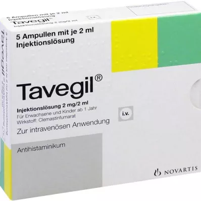 Tavegil otopina za injekcije 2 mg / 2 ml ampule, 5X2 ml