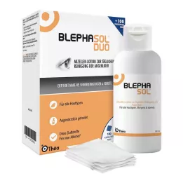 BLEPHASOL Duo 100 ml losion + 100 blazinica za čišćenje, 1 kom