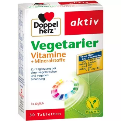 DOPPELHERZ Vegetarijanski vitamini + aktivni minerali, 30 kom