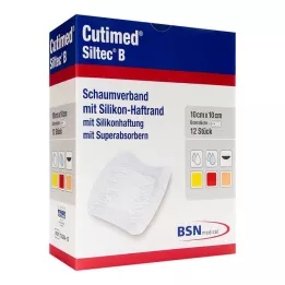 CUTIMED Siltec B pjenasti konektor 10x10 cm s ljepljivom šipkom, 12 kom