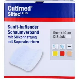 CUTIMED Siltec Plus pjenasti konektor 10x10 cm ljepilo, 12 kom