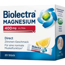 BIOLECTRA Magnezij 400 mg ultra direktni limun, 20 kom