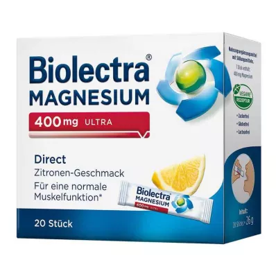 BIOLECTRA Magnezij 400 mg ultra direktni limun, 20 kom