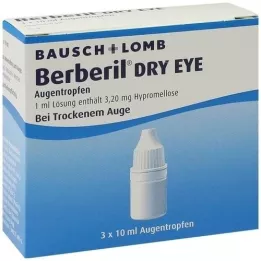 BERBERIL Kapi za oko za suho oko, 3X10 ml