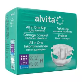 ALVITA Sve-u-jednom inkontinencijske hlače maxi velike noćne, 20 kom