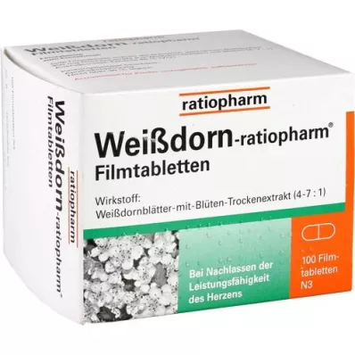 WEISSDORN-RATIOPHARM Filmom obložene tablete, 100 kom