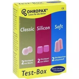 OHROPAX Kutija za testiranje 3 vrste čepića za uši, 3X2 kom