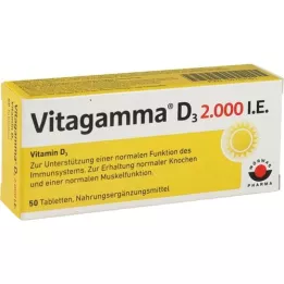 VITAGAMMA D3 2.000 IU vitamin D3 NEM tablete, 50 kom