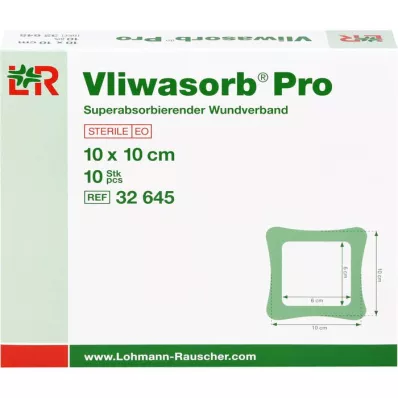 VLIWASORB Pro superabsorb.Komp.steril 10x10 cm, 10 kom
