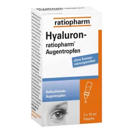 HYALURON-RATIOPHARM Kapi za oči, 2X10 ml