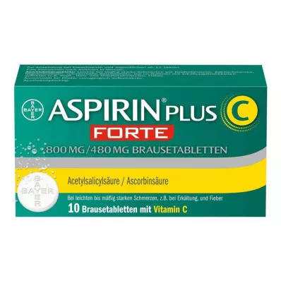 Aspirin plus C forte 800 mg / 480 mg šumeće tablete, 10 kom