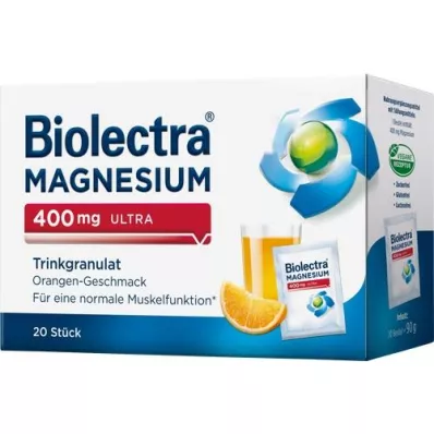 BIOLECTRA Magnezij 400 mg ultra drinking orange, 20 kom