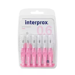 INTERPROX nano ružičasta interdentalna četkica blister, 6 kom