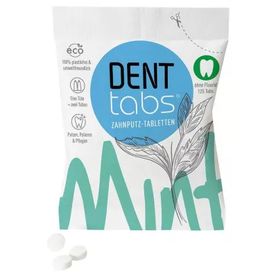DENTTABS Tablete za četkicu za zube stevia-mint bez fluora, 125 komada