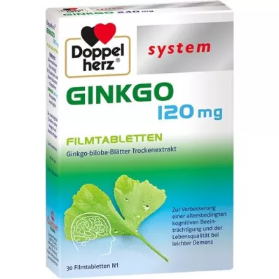 DOPPELHERZ Ginkgo 120 mg system filmom obložene tablete, 30 kom
