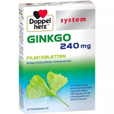 DOPPELHERZ Ginkgo 240 mg sustav filmom obložene tablete, 30 kom