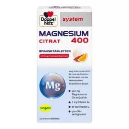 DOPPELHERZ Magnezij 400 Citrat sistem šumeća tableta, 24 kom