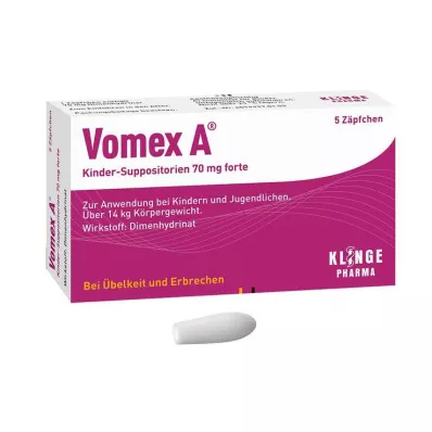 Vomex A® dječji čepići 70 mg forte, 5 kom Vomex A® dječji čepići 70 mg forte, 5 kom