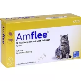 AMFLEE 50 mg spot-on otopina za mačke, 3 kom
