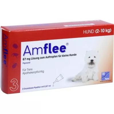 AMFLEE 67 mg Spot-on otopina za male pse 2-10 kg, 3 kom